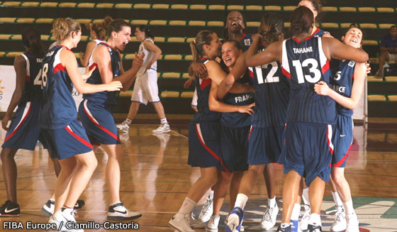 France celebrate beating Serbia