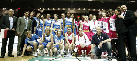 FIBA Europe EuroLeague Women 2010 All Star Game teams ©  Wojtek Figurski 