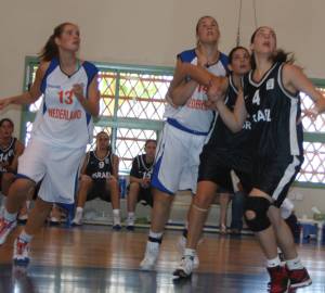  Netherlands playing basketball against Israel in Eilat copy; WomensBasketball-in-france.com