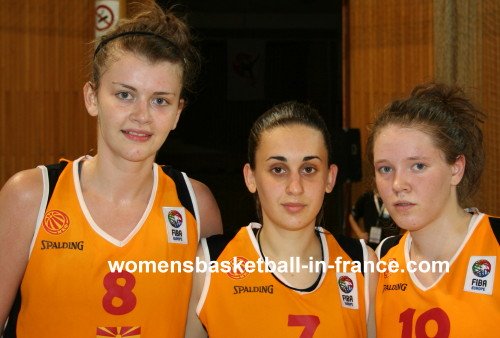 Jelena Antik and Ana Tanturovska and Andzelika Mitrasinovik  © womensbasketball-in-france.com