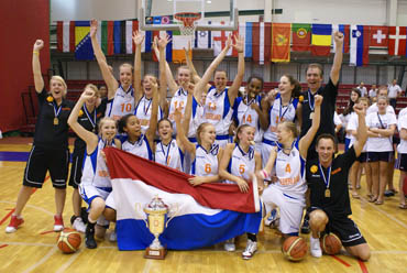  Netherlands U16 promoted to Division A © NBB